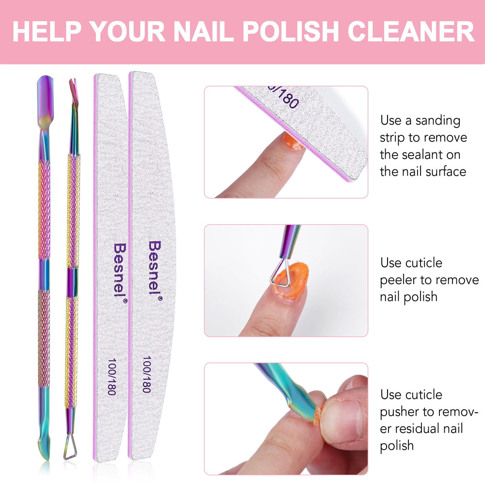 BESNEL application-rapide-dissolvant-gel, utilisation simple et efficace.
