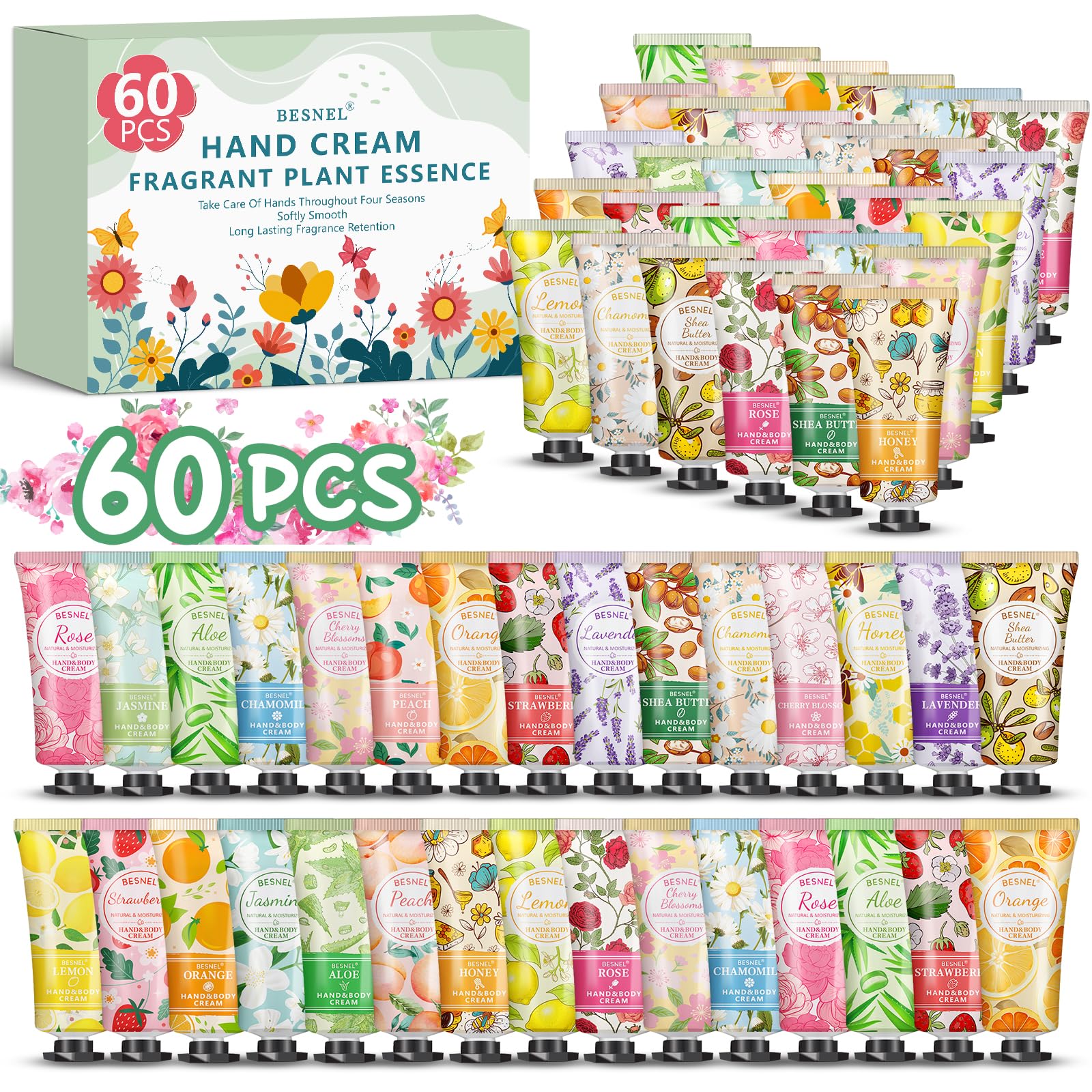 BESNEL ensemble crèmes main 60 pack cadeau: coffret polyvalent pour offrir.