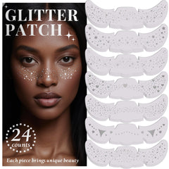 Patch Besnel taches-de-rouseur iridescentes argentées pour festival durable et scintillant