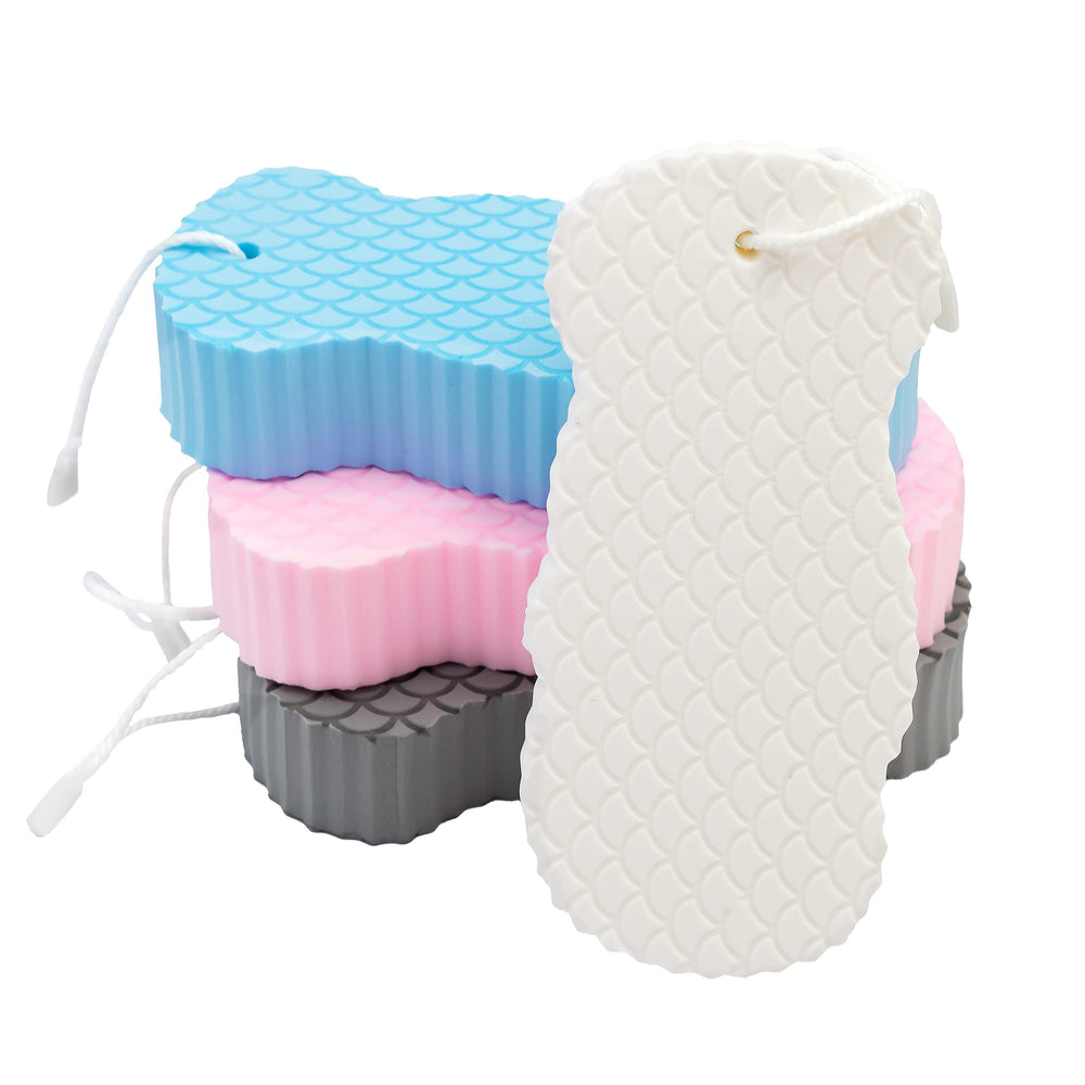 Besobella éponges exfoliantes pour la douche, outil simple à manipuler.