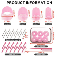 BESSEEK rouleaux jumbo 6 cm pour volume et boucles marquées