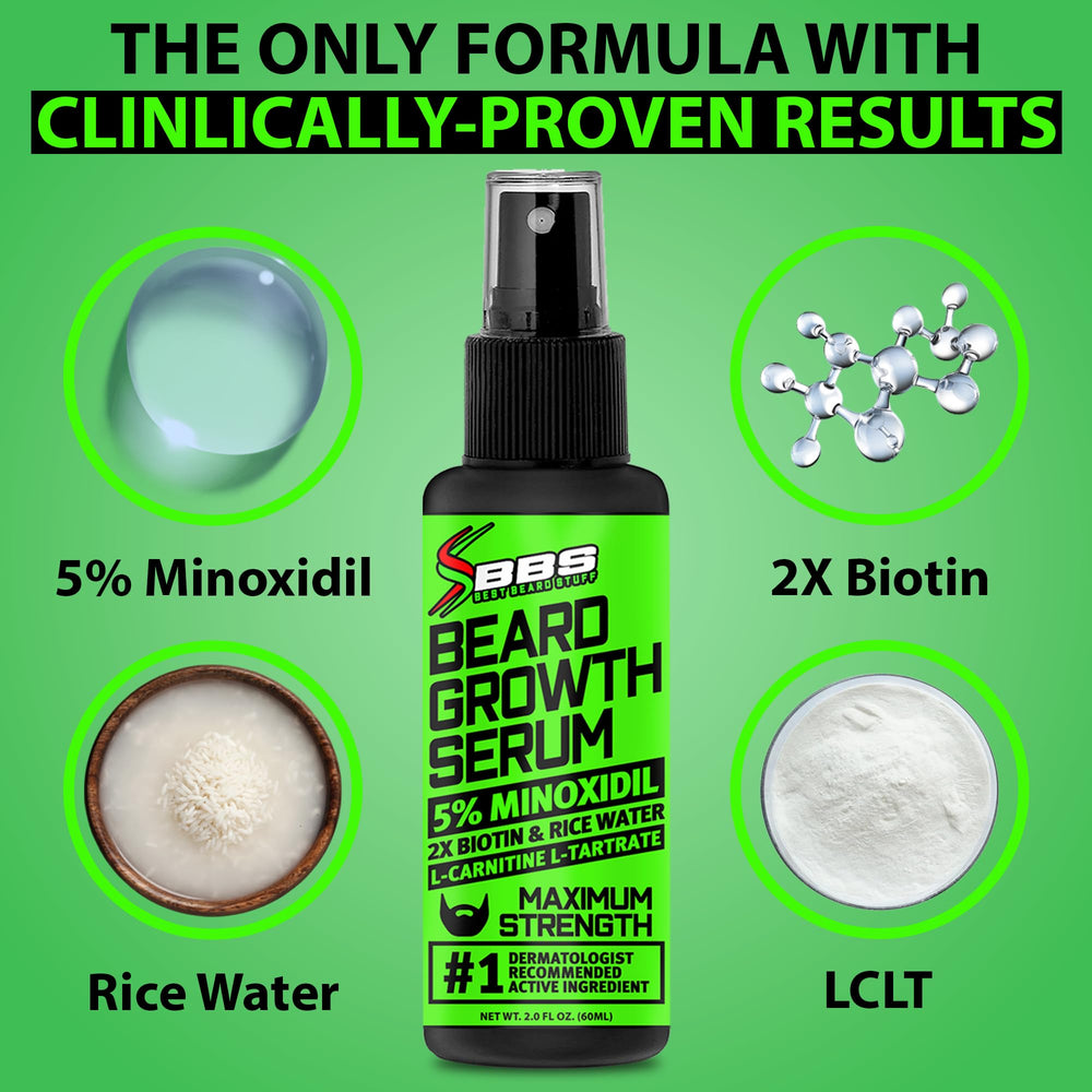 Best Beard Stuff — avant apres potentiel, barbe potentiellement plus dense