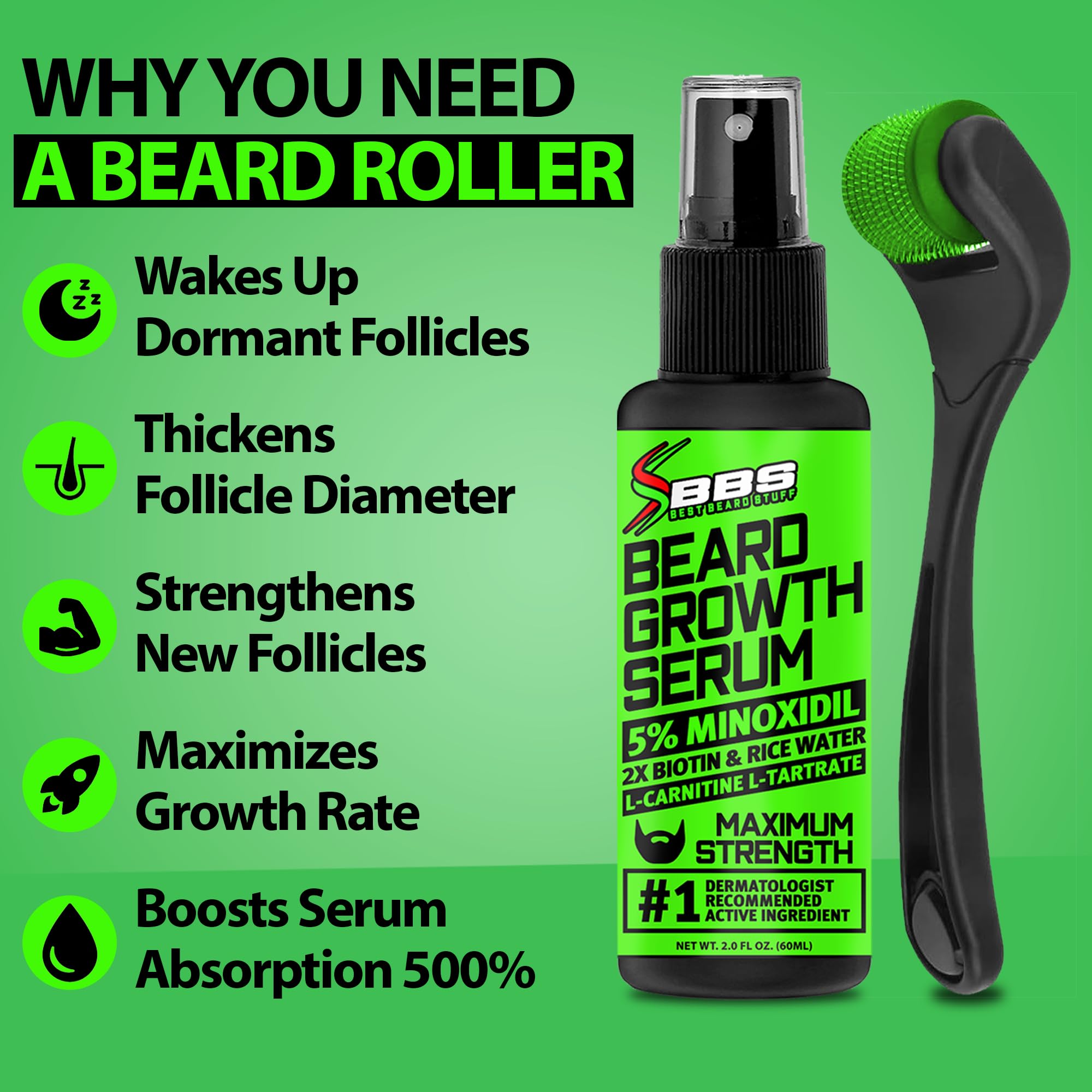 Best Beard Stuff — rouleau barbe, meilleure application du sérum
