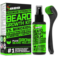 Best Beard Stuff — flacon serum minoxidil 5p, stimulation potentielle de la barbe