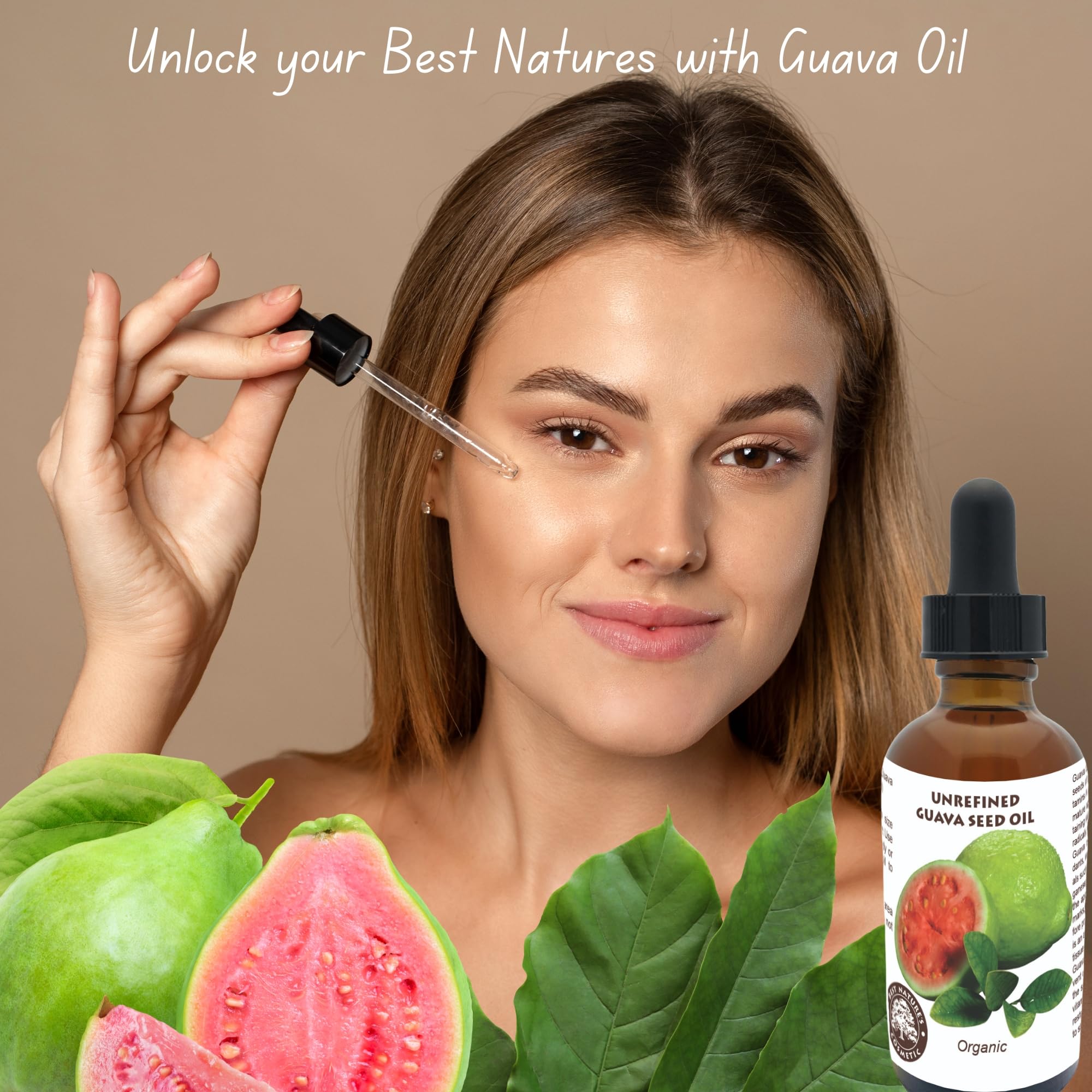 Best Nature's Cosmetics – Application sur les cheveux, réduction des frisottis avec l'huile de goyave.