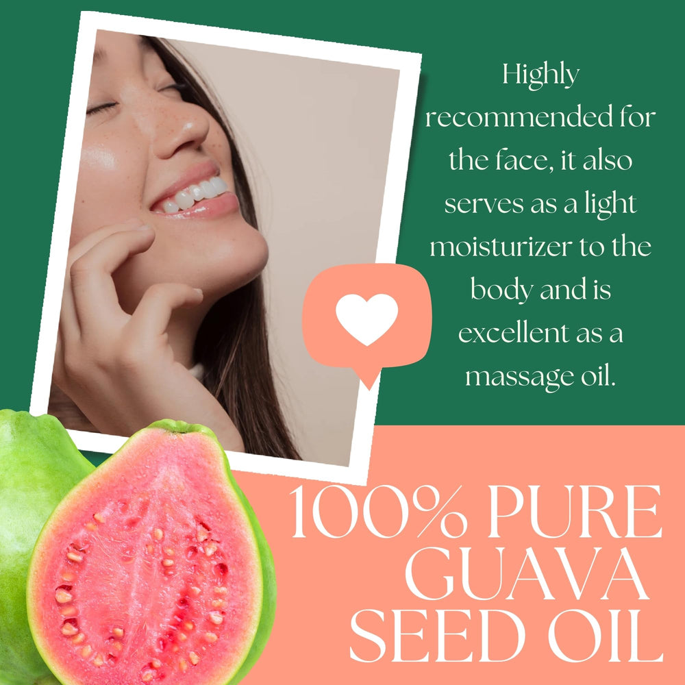 Best Nature's Cosmetics – Bouteille ambrée d'huile de goyave bio pour pureté.