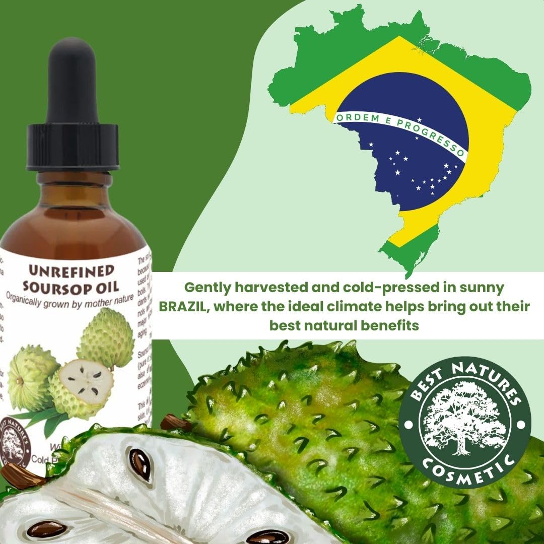 Arôme noisette de l'huile Soursop, rituel quotidien pour peau hydratée
