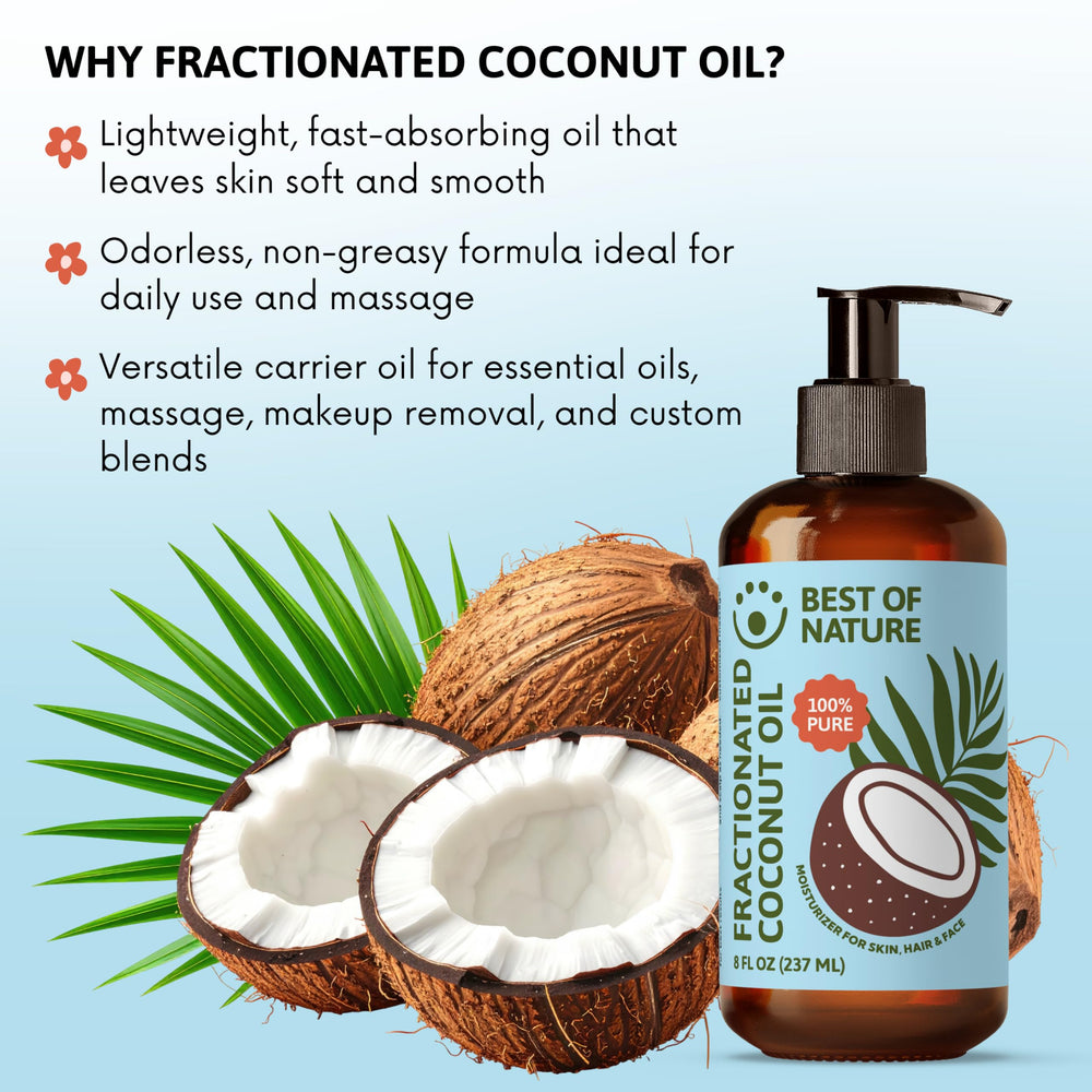 Best of Nature huile coco fractionnée – base neutre pour huiles essentielles
