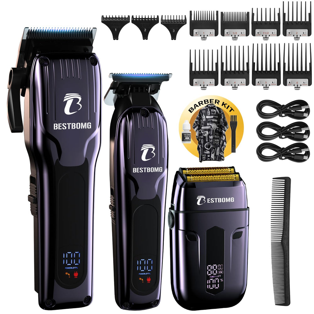 BESTBOMG BS-808C kit couture cheveux bleu prêt à l’emploi