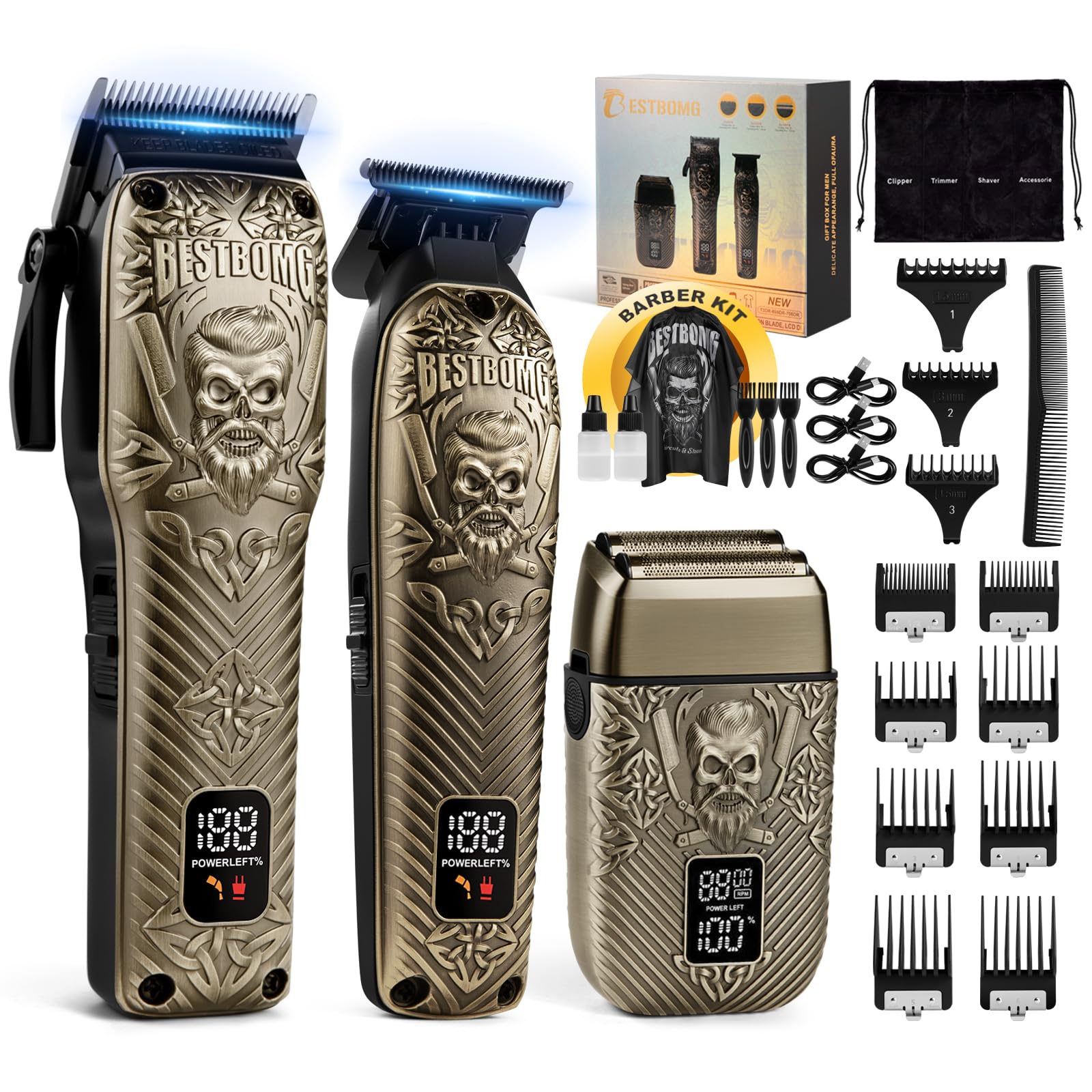 BESTBOMG tondeuse-cheveux pour hommes, coupe précise et professionnelle.