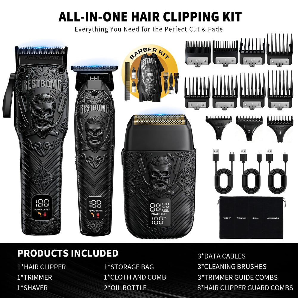 BESTBOMG kit pratique pour usage familial et barbier à domicile.
