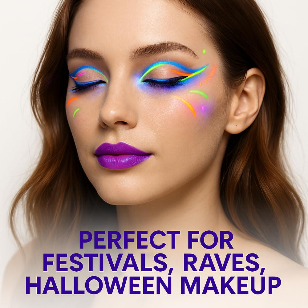 BestLand art visage festival : effet fluo lumineux