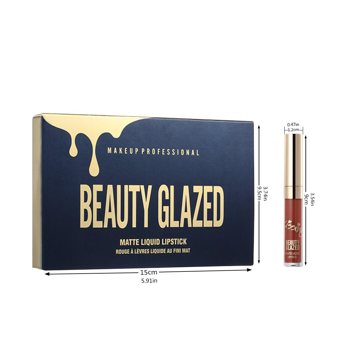 BestLand coffret cadeau élégant de rouges à lèvres mat.