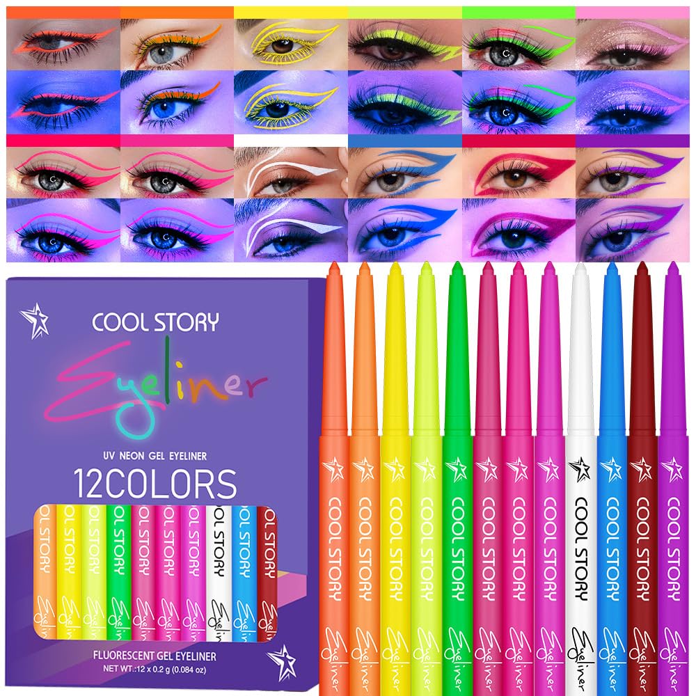 BestLand crayon liquide néon UV, emballage coloré prêt pour maquillage de festival.