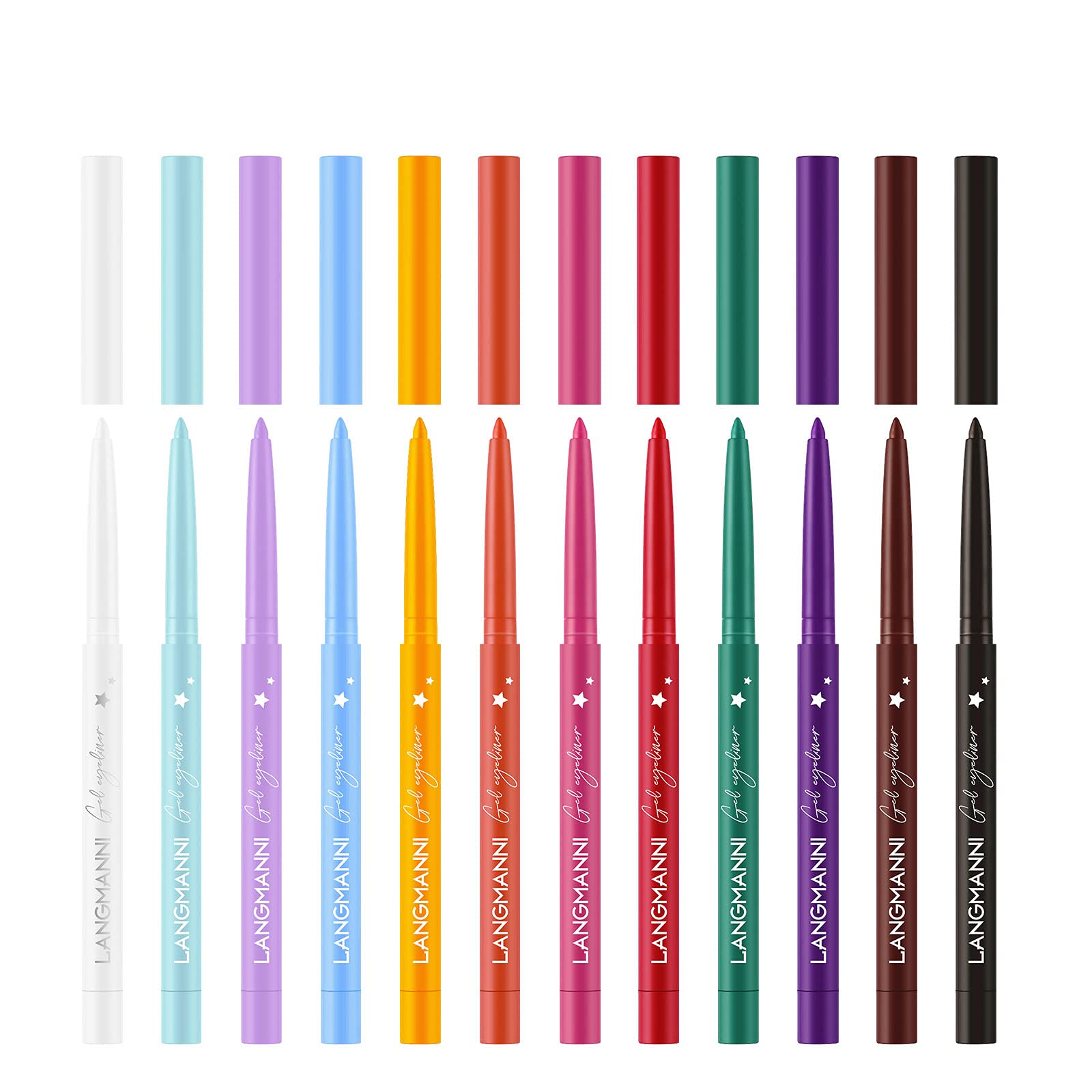 BestLand delineateur gel blanc/noir matte: bases neutres pour looks propres et nets.