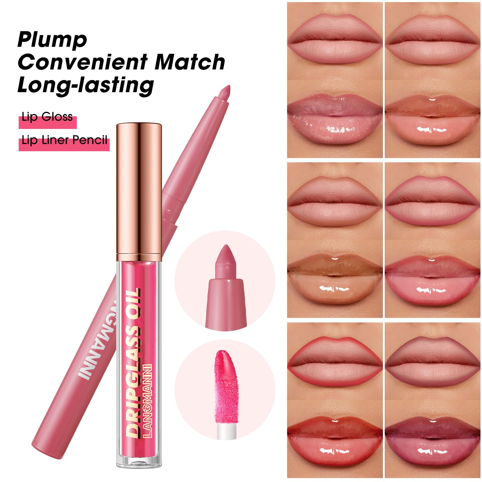 BestLand ensemble 6 teintes nude rose rouge polyvalentes pour toutes occasions.