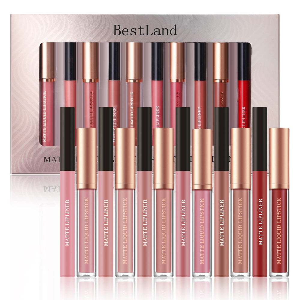BestLand crayons contour lèvres matte 12 pièces précision et fini doux