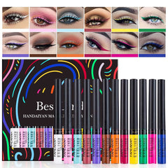 BestLand ensemble crayons liquides yeux 12 couleurs avec etui élégant.