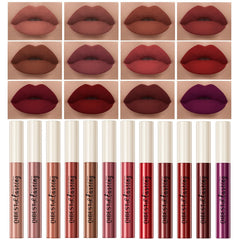 BestLand – ensemble rouge à lèvres matte, 12 teintes nude et rouge, parfait au quotidien.