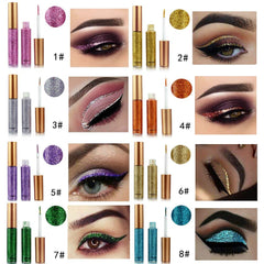 BestLand eyeliner glitter liquide or, reflets métalliques pour une allure festive.