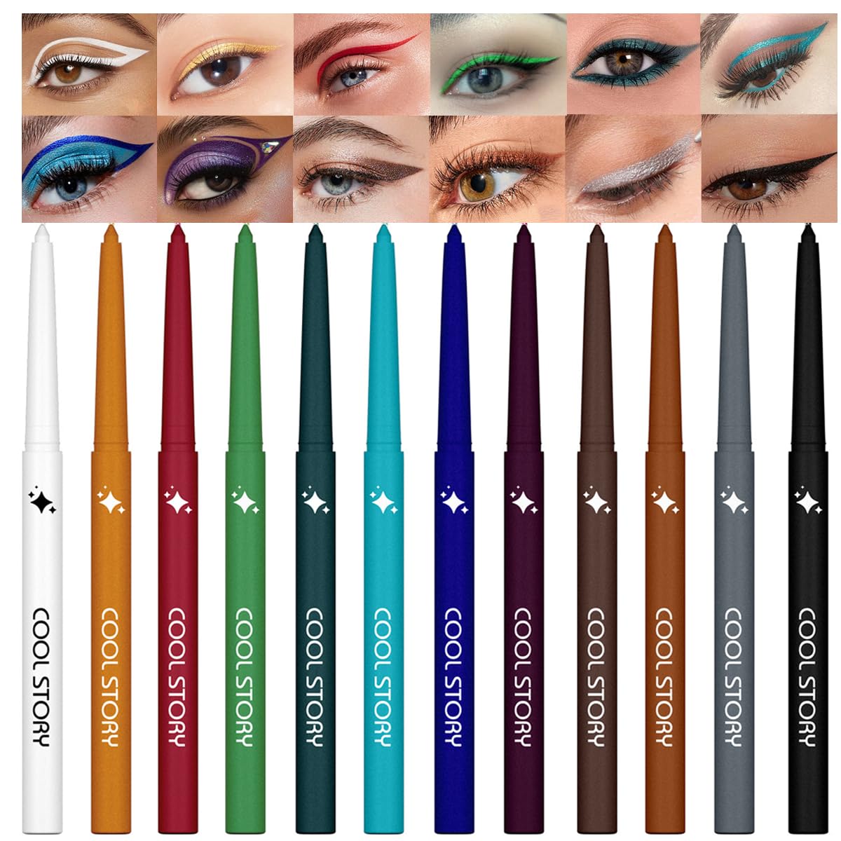 BestLand stylo delineateur 12 couleurs eclat offre un regard lumineux.