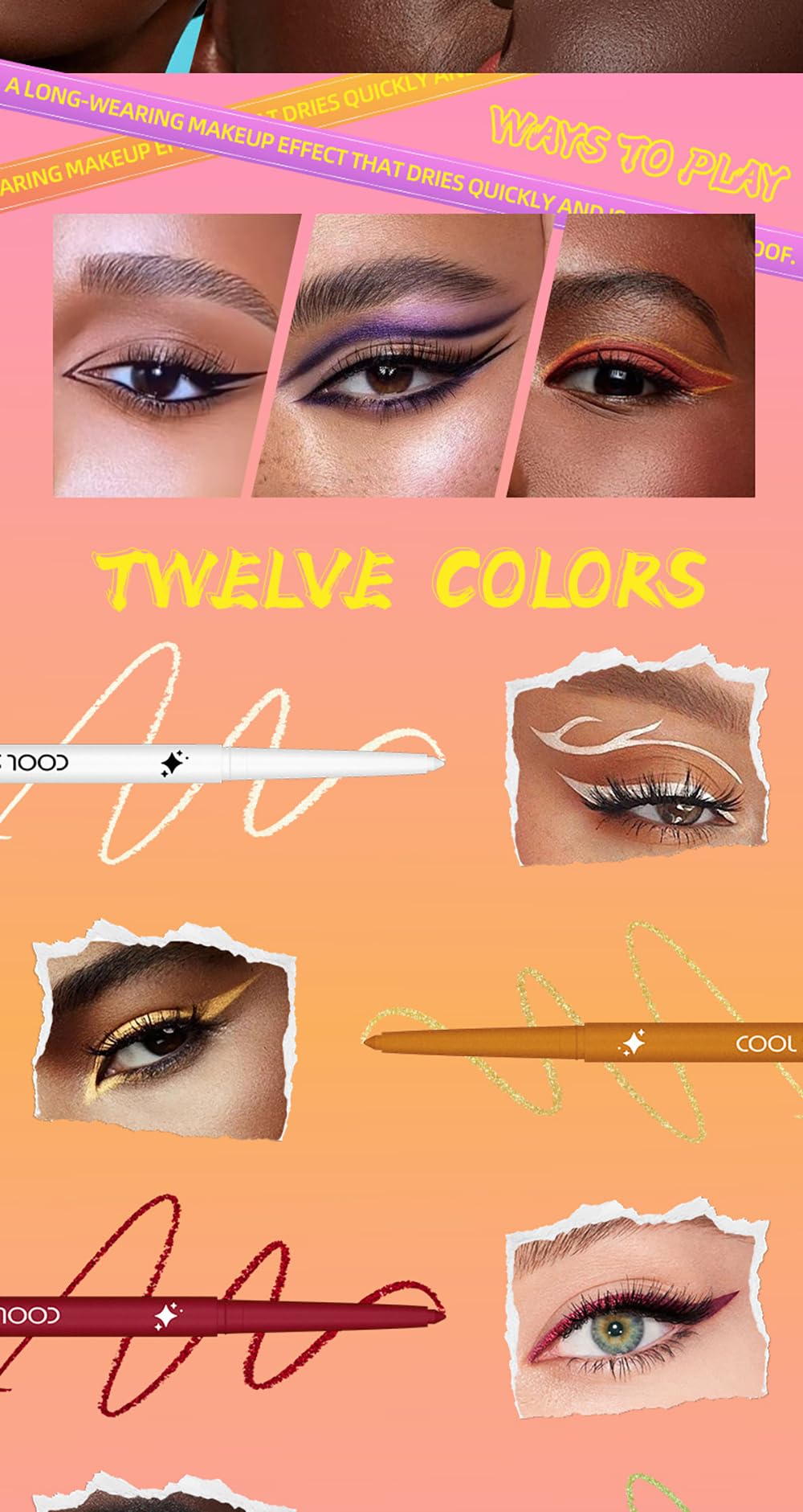BestLand stylo delineateur usage ligne eau et coins pour accentuer le regard.