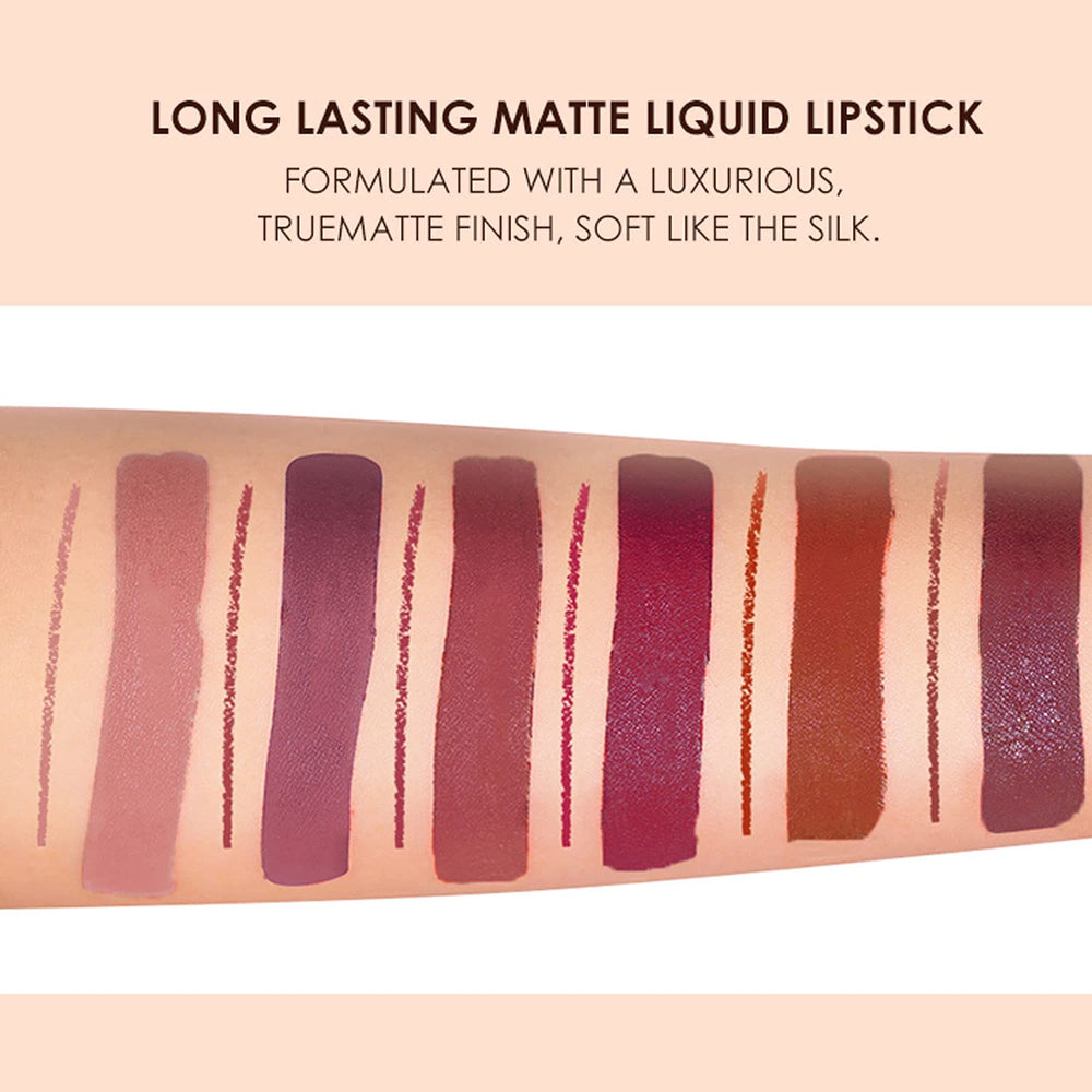 BestLand texture matte veloutée sur les lèvres pour un fini élégant.