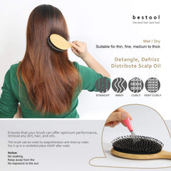 BESTOOL brosse-demelage-cheveux-mouilles et secs, pratique au quotidien.
