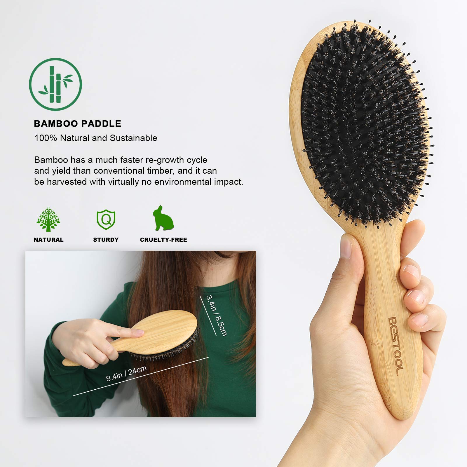 BESTOOL coussin-massage-caoutchouc offre un massage du cuir chevelu relaxant.