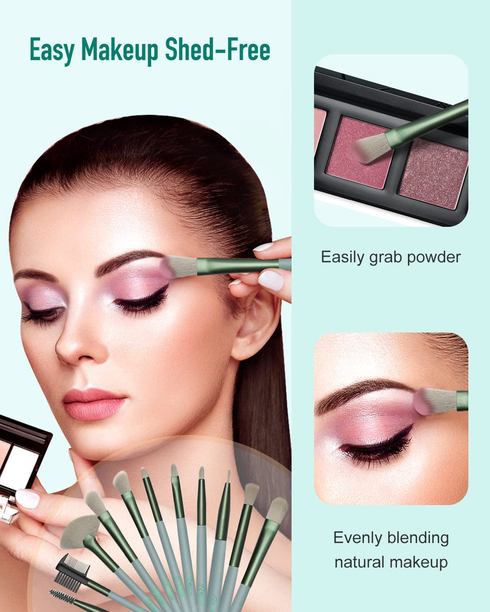 Pinceaux BESTOPE PRO Poudre et blush: fini uniforme et facile.