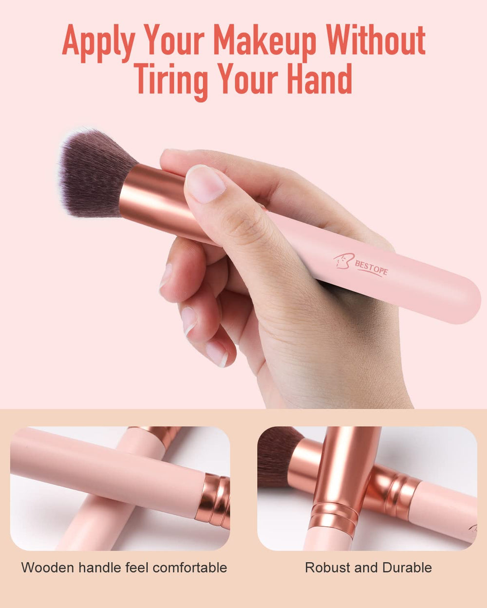 Kit pinceaux BESTOPE PRO: toucher velouté et confort d'utilisation.