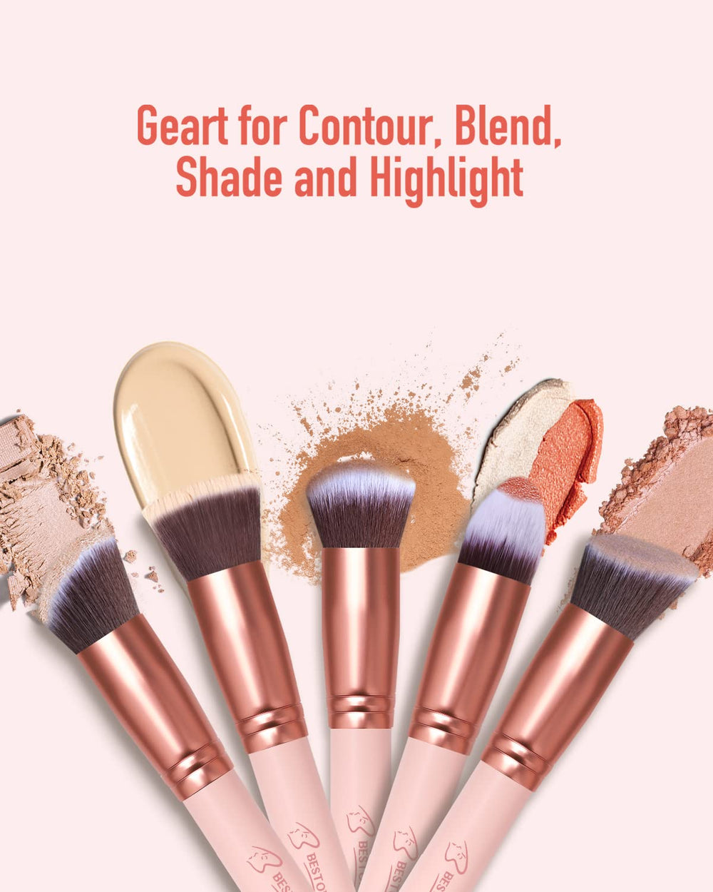 Pinceaux yeux BESTOPE PRO: pigmentation maîtrisée et mélange facile.