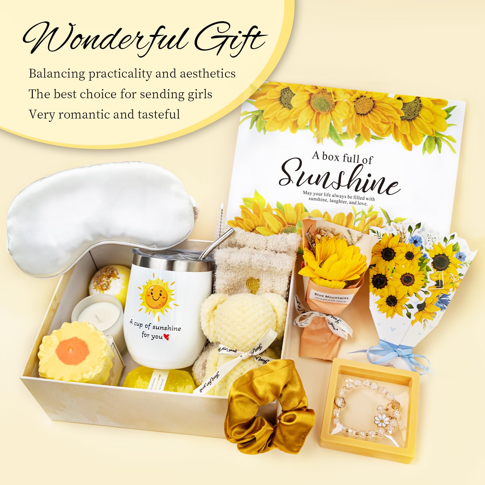 Betem fleurs tournesol séchées, touche naturelle pour cadeau élégant.