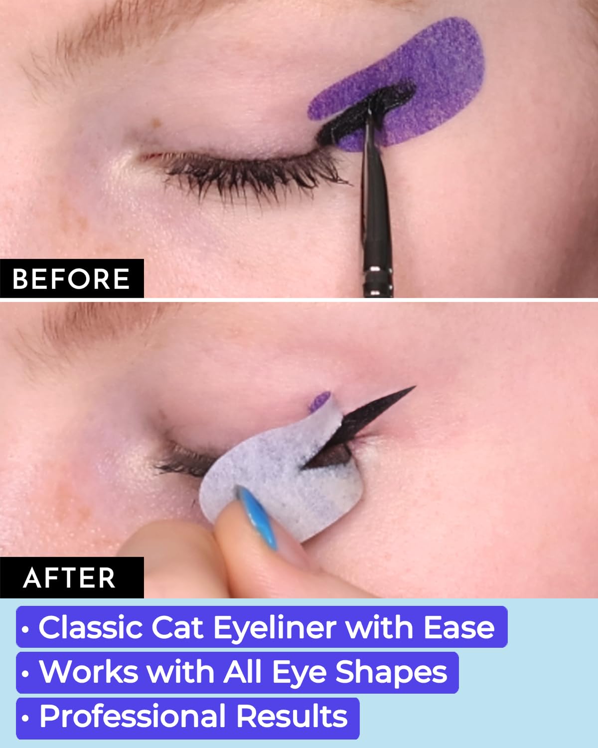Beth Bender Beauty Pro Go Eyeliner Pochoir application pour une ligne nette.
