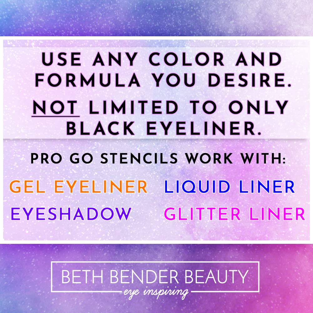 Beth Bender Beauty Pro Go Eyeliner Pochoir peau sûre, adapté à tous types de peau.