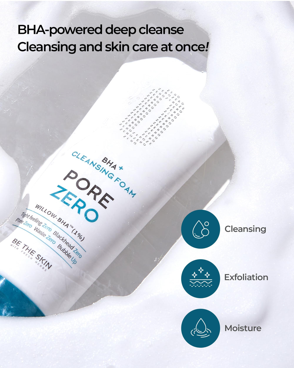 BE THE SKIN BHA+ Pore Zero, nettoyage ciblé du T-zone et des pores.