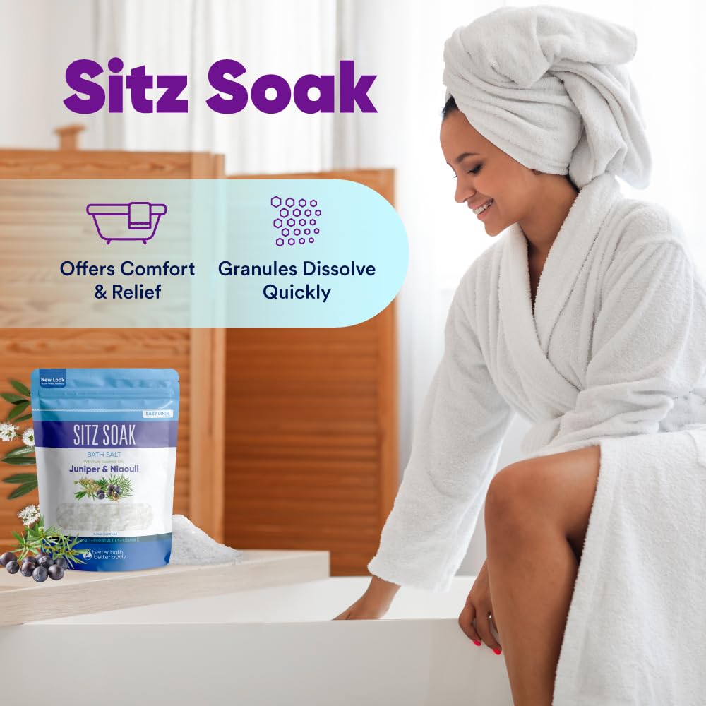 Better Bath Better Body – huiles essentielles pures (geranium, encens, niaouli, genévrier, lavande).