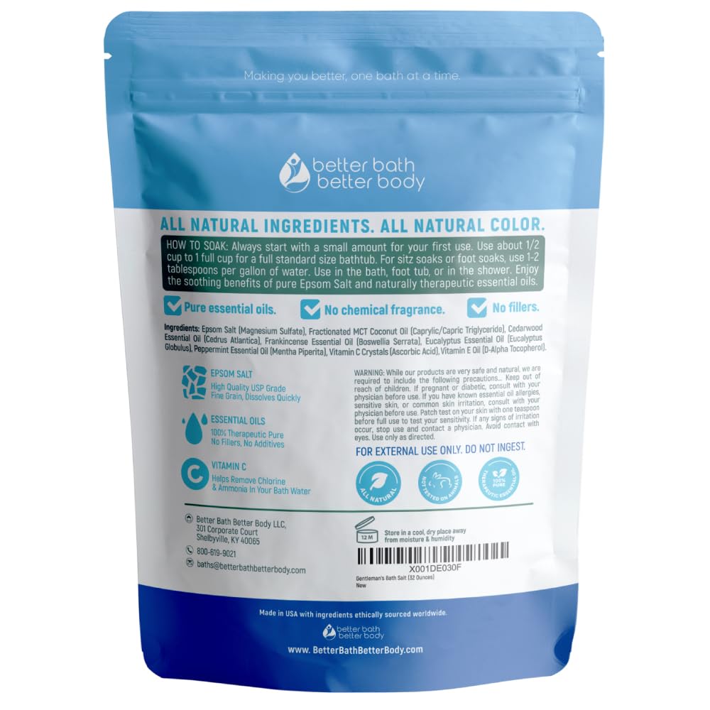 Sachet sans BPA Better Bath Better Body, emballage sûr pour stockage.