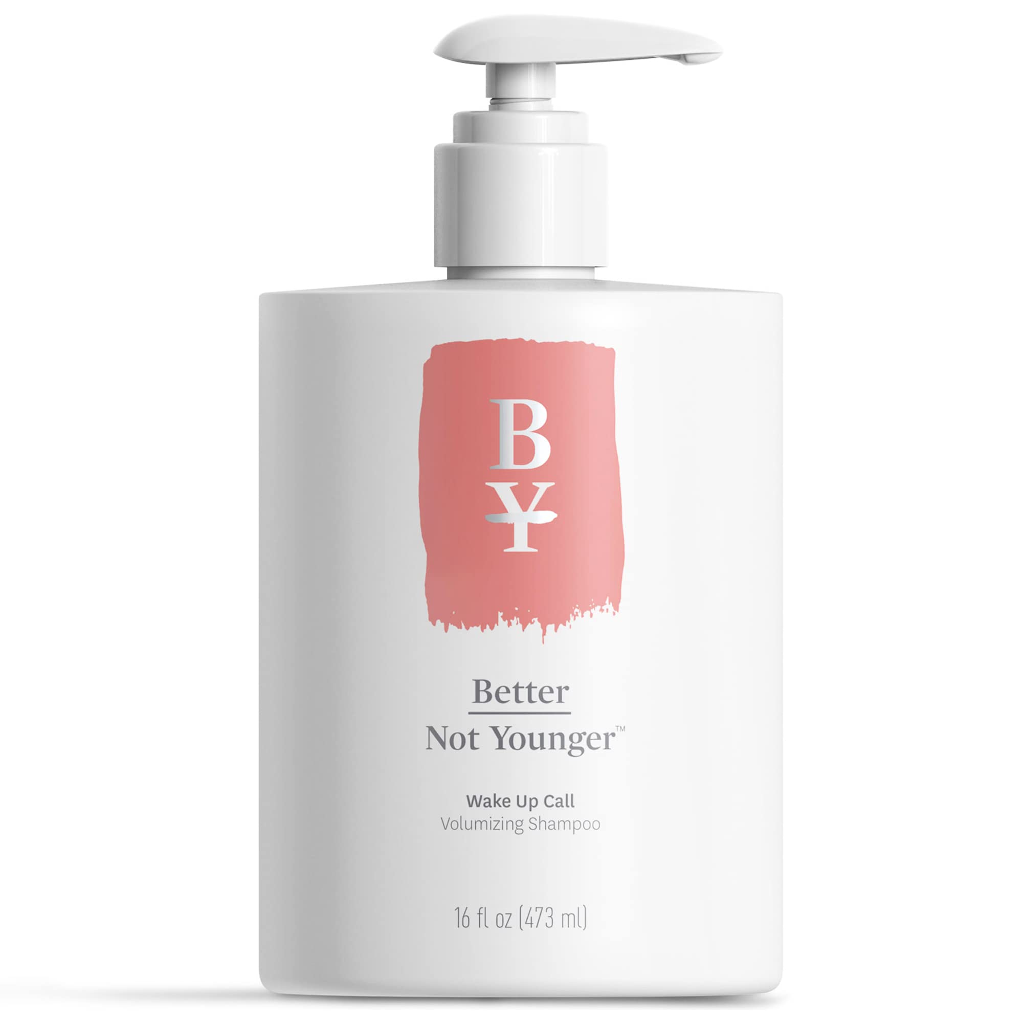 Better Not Younger: Appel de Réveil – shampooing biotine en bouteille pour volume.