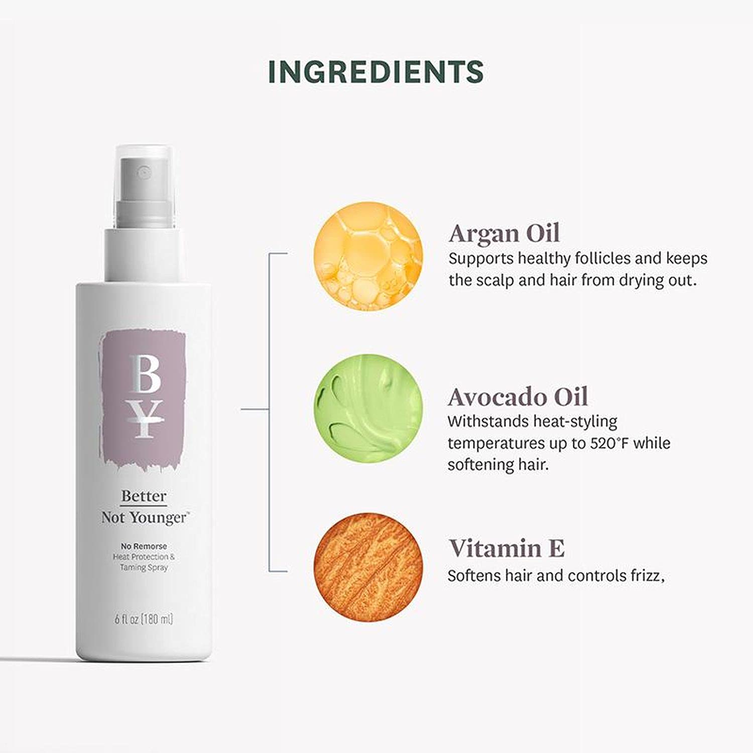 Better Not Younger brume avocat et argan pour une hydratation légère.