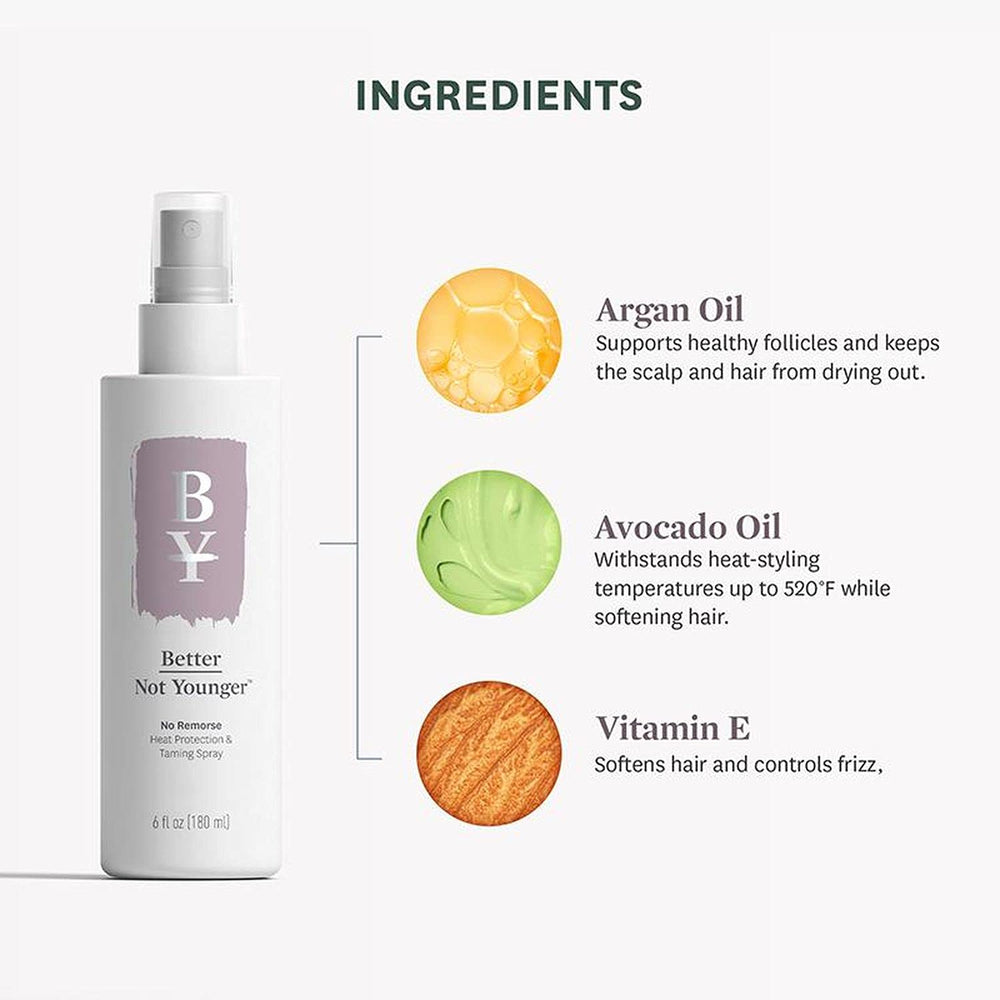 Better Not Younger brume avocat et argan pour une hydratation légère.