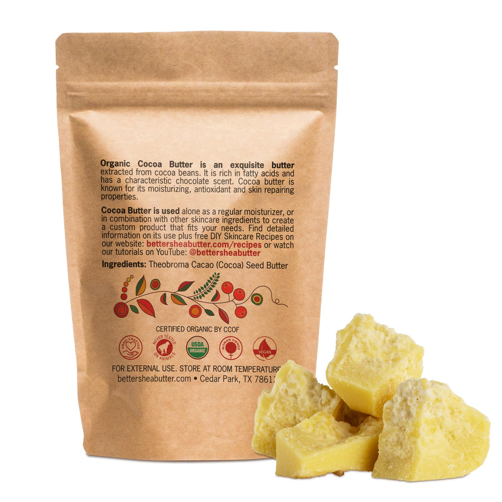 Beurre cacao brut Better Shea Butter – emballage éco réutilisable