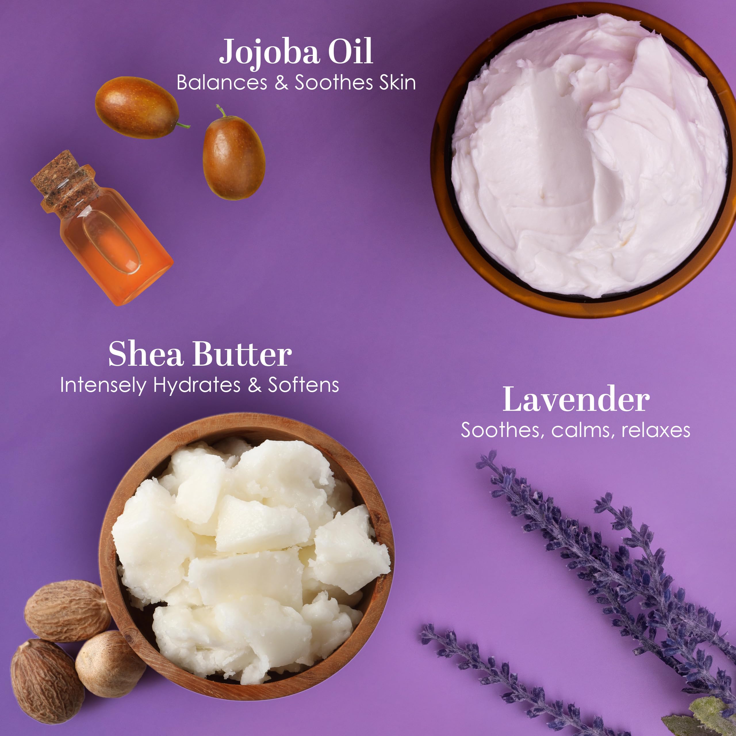 Better Shea Butter Beurre-Corps Lavande Confort Douceur, sensation veloutée.