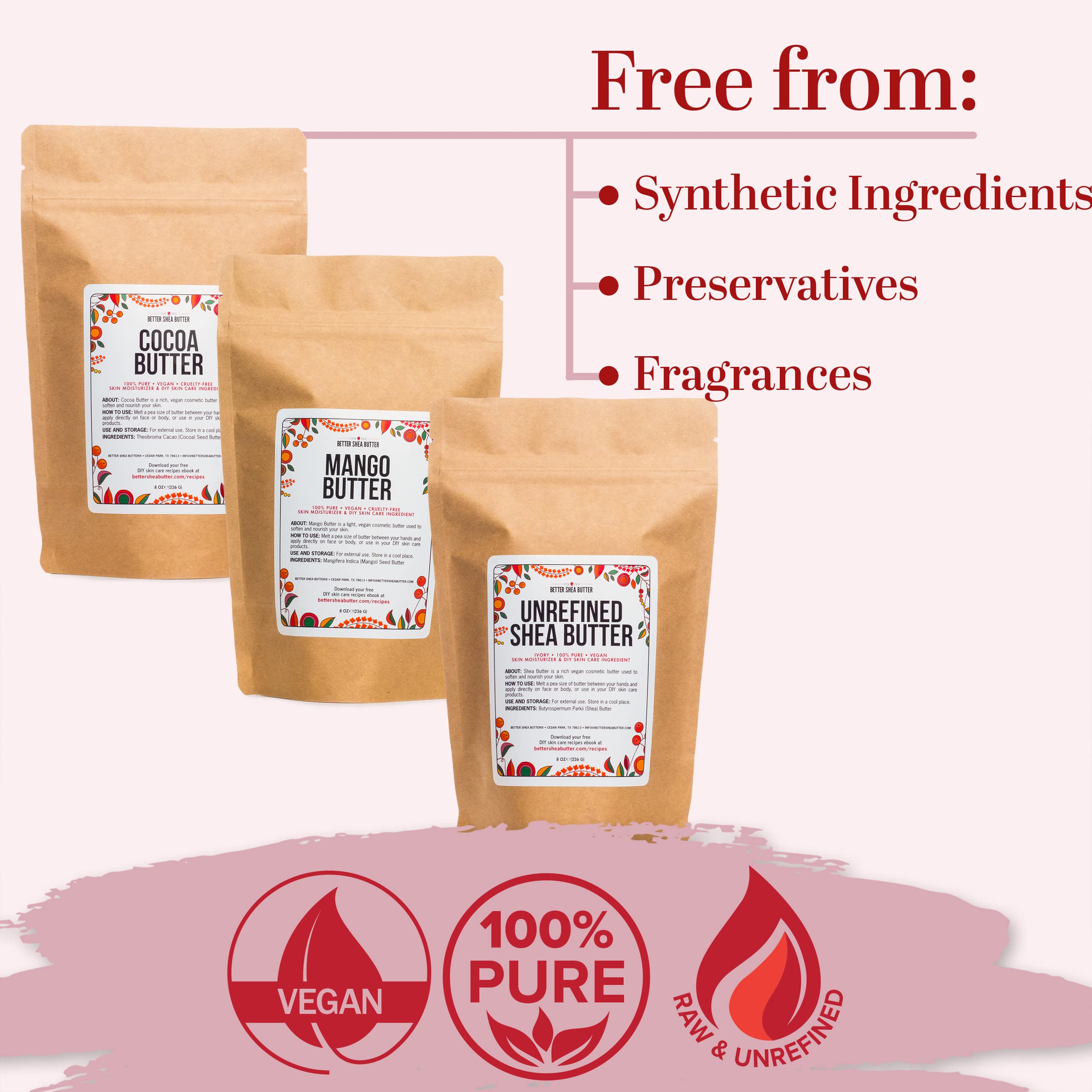 Better Shea Butter : beurre de Shea brut, hydratation durable pour peau.
