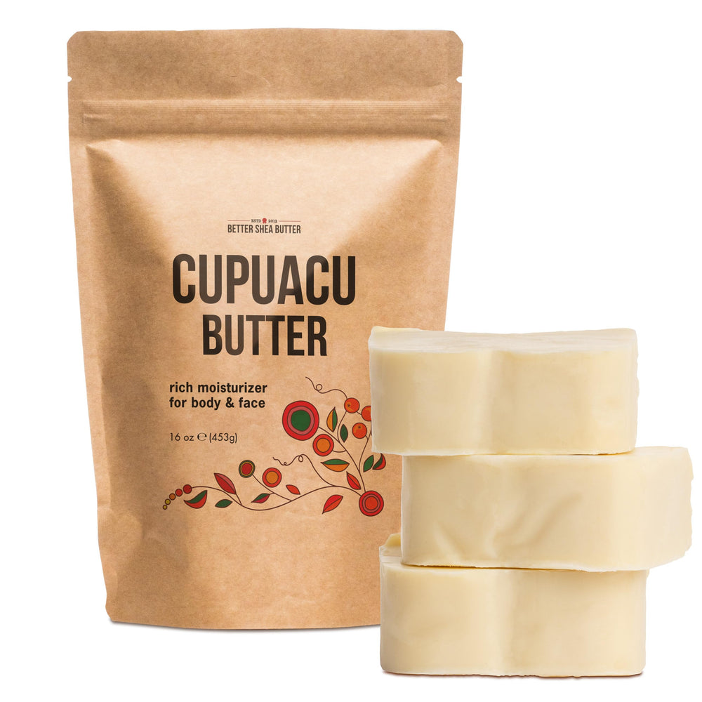 Beurre Cupuaçu Better Shea Butter brut 16oz, texture fondante et usage polyvalent.