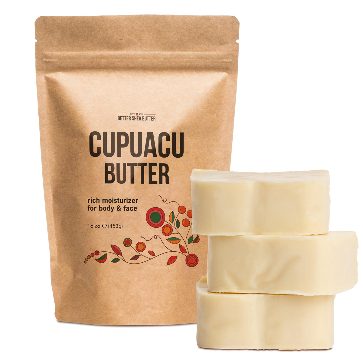 Beurre Cupuaçu Better Shea Butter brut 16oz, texture fondante et usage polyvalent.