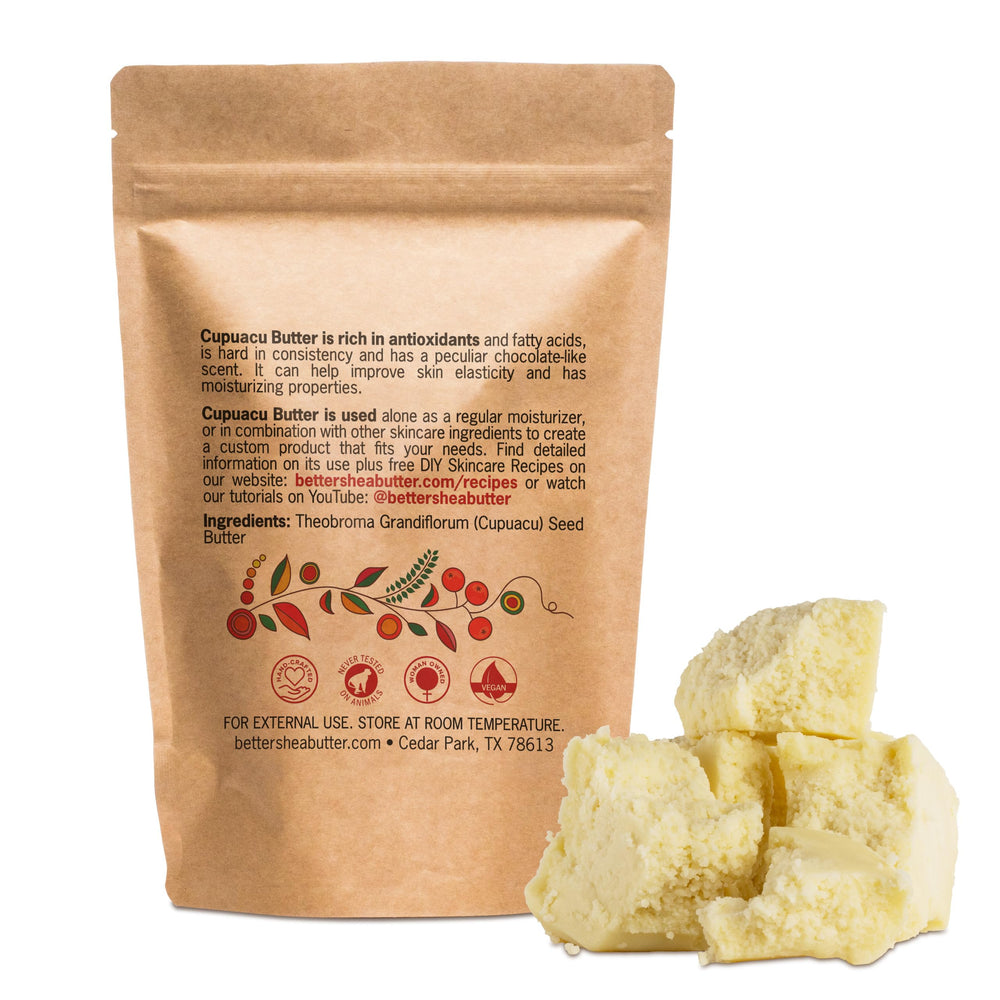 Peau plus douce et souple grâce au Cupuaçu Better Shea Butter.