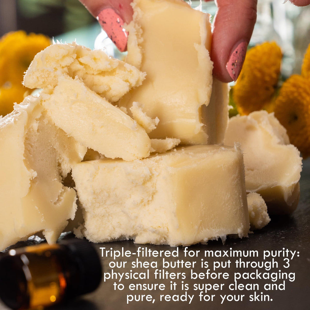 Natural smoky scent of Better Shea Butter enhances the sensory experience.