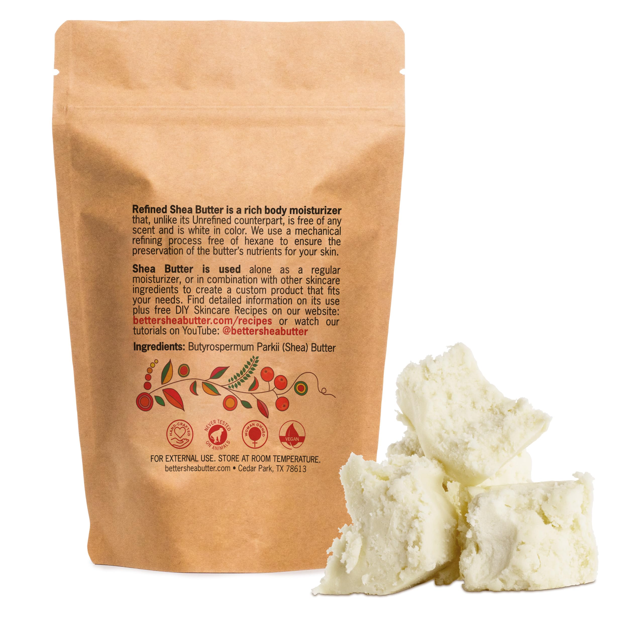 Beurre Better Shea Butter Raffiné Sans Parfum soin barbe et démêlant naturel.