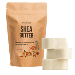 Beurre Better Shea Butter Raffiné Sans Parfum hydrate durablement le visage pour une peau douce.